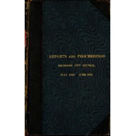 Council Minutes and Proceedings, July 1934 - June 1935