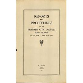 Council Minutes and Proceedings, July 1939 - June 1940