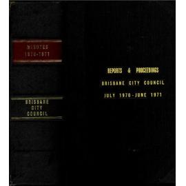 Council Minutes and Proceedings, July 1970-June 1971