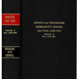 Council Minutes and Proceedings, July 1992 to June 1993 Vol. 2 Jan - July 1993
