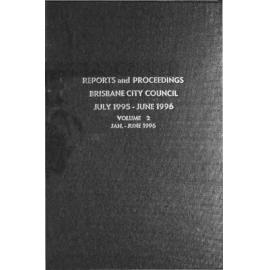 Council Minutes and Proceedings, July 1995 to June 1996 Vol. 1 July - Dec 1995