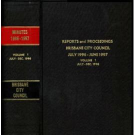 Council Minutes and Proceedings, July 1996 to June 1997 Vol. 1 July - Dec 1996