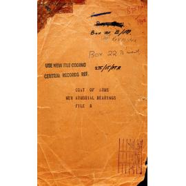 Correspondence files relating to Council's Coat of Arms 1907-1955