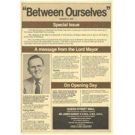 Between Ourselves Queen Street Mall Opening Edition 1982