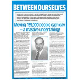 Between Ourselves Transport Department Supplement November 1986