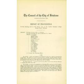 Minutes - First Meeting of the greater Brisbane Council 18 March 1925