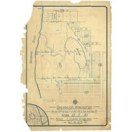 Map of Sherwood Arboretum - 1924