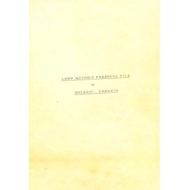 Early files relating to establishment of Mt Coot-tha Botanic Gardens, 1969-1974