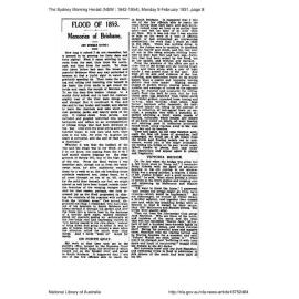 Memories of the 1893 Flood