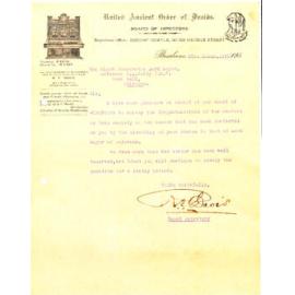 Letters to William Jolly on election success and becoming Lord Mayor 1927 - 1931