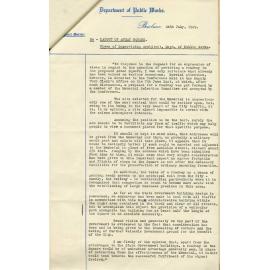 Anzac Memorial Correspondence with Public Works re layout of square 1929