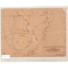 Victoria Park plan showing university land grant 1916