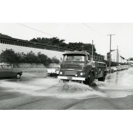Albion Street Sweeping Truck on Alexandra Street, Fortitude Valley c1965