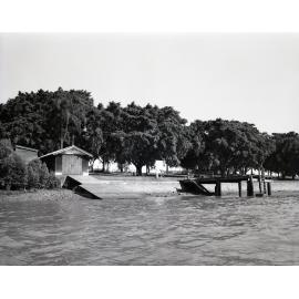 West End River Bank Viewed from Brisbane River showing Jetties and Wharves - 1951