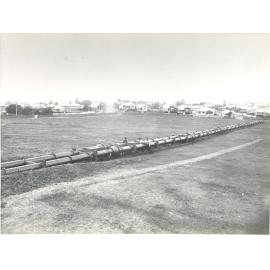 Davies Park West End trunk main being laid1915
