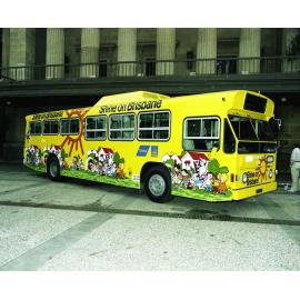 Shine On Brisbane Bus in front of City Hall - 1982